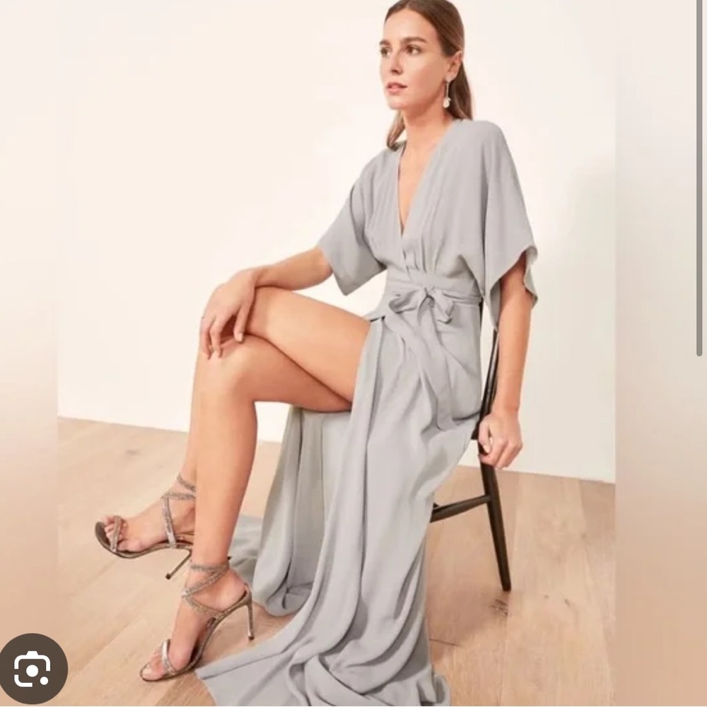 Reformation Winslow Tie-Waist Long Dress